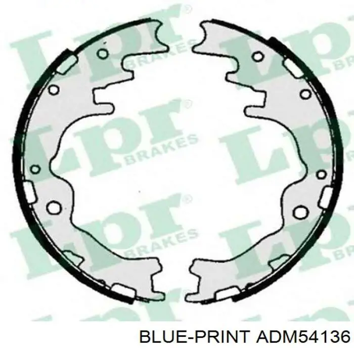 ADM54136 Blue Print zapatas de frenos de tambor traseras
