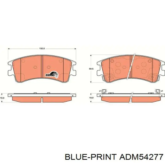 Pastillas freno delanteras Blue Print ADM54277 precio, desde 26,54 EUR