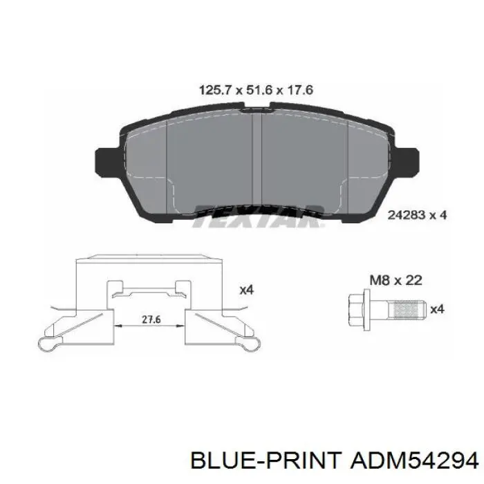 Pastillas freno delanteras Blue Print ADM54294 precio, desde 21,60 EUR