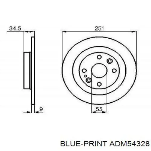 Disco de freno trasero Mazda 323 BG