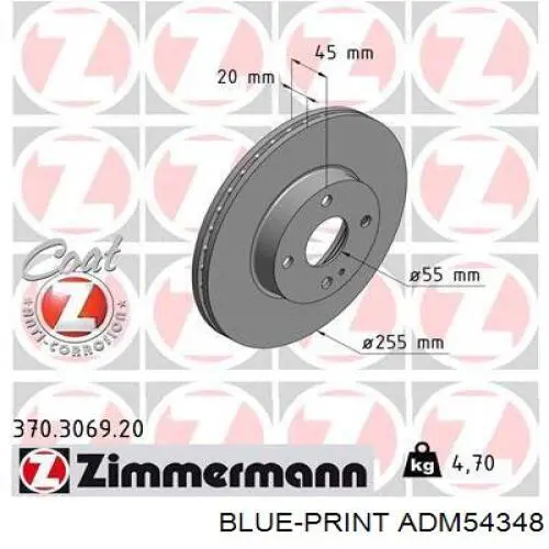 GM3926251 Mazda freno de disco delantero