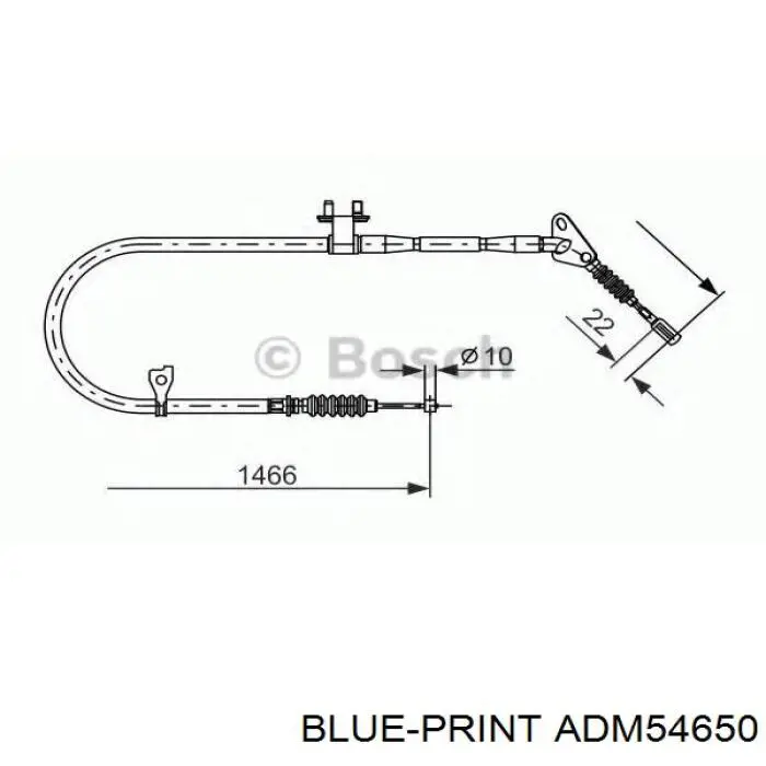 FHB434354 Ferodo cable de freno de mano trasero derecho
