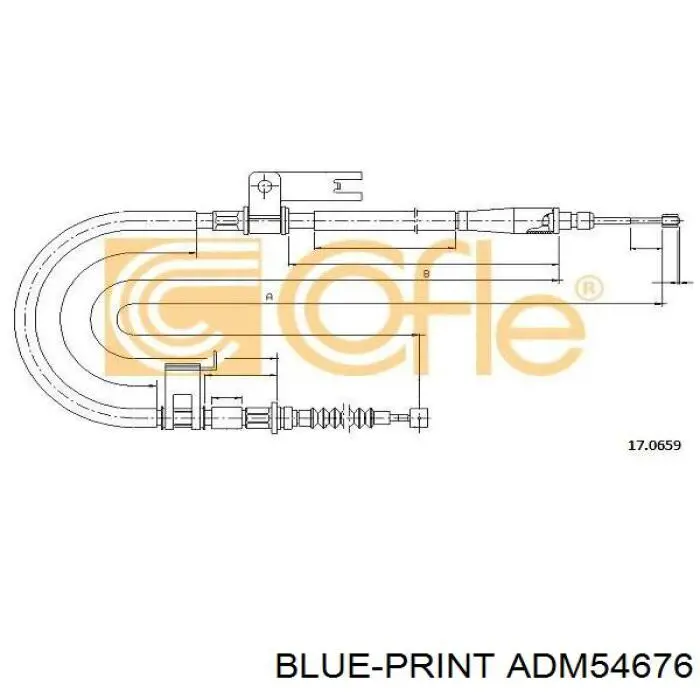 Cable de freno de mano trasero izquierdo para Mazda Protege (4 DOOR)