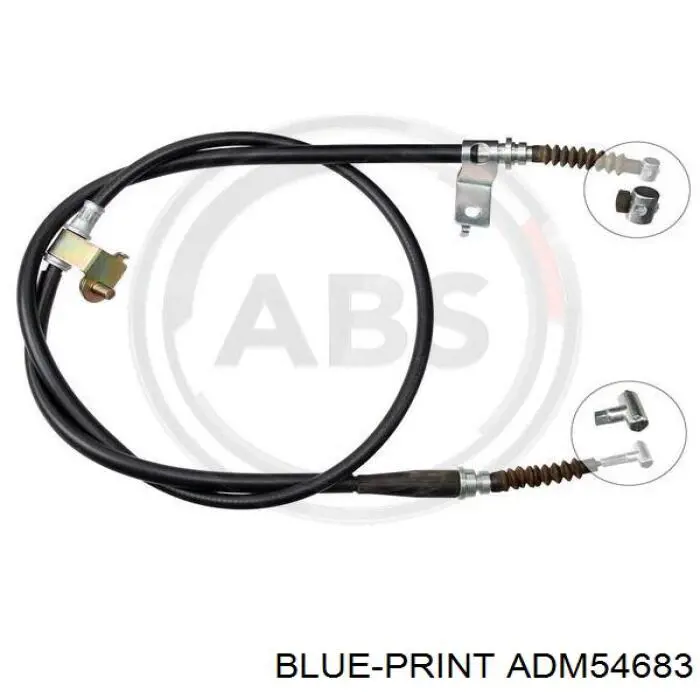 ADM54683 Blue Print cable de freno de mano trasero derecho