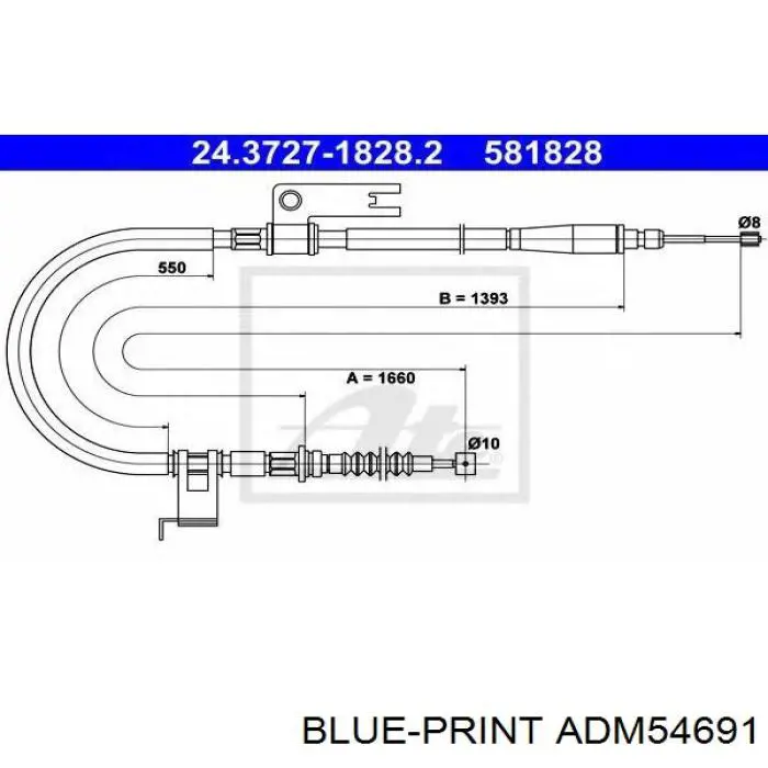 Cable de freno de mano trasero izquierdo Mazda GE4T44420D precio, desde 43,92 EUR
