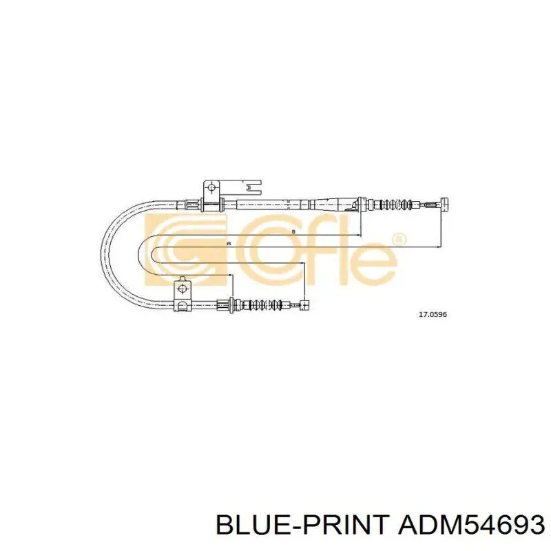 Cable de freno de mano trasero izquierdo C73070ABE ABE