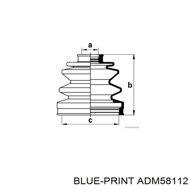 ADM58112 Blue Print fuelle, árbol de transmisión delantero exterior