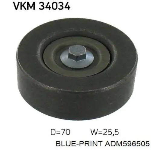 ADM596505 Blue Print polea inversión / guía, correa poli v