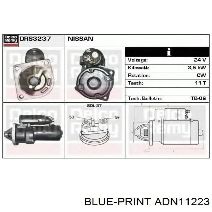 ADN11223 Blue Print motor de arranque