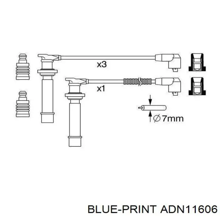 Juego de cables de encendido Nissan Sunny 3 N14