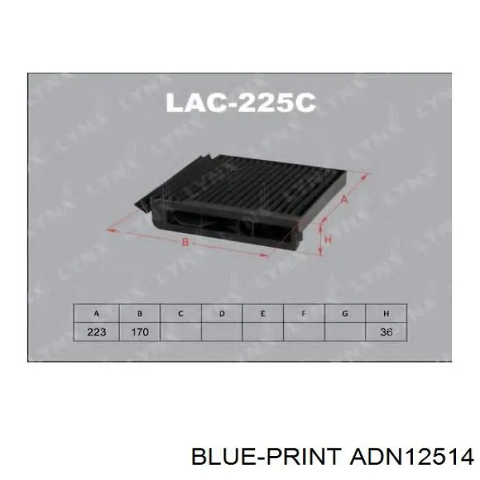 Filtro de polen Blue Print ADN12514