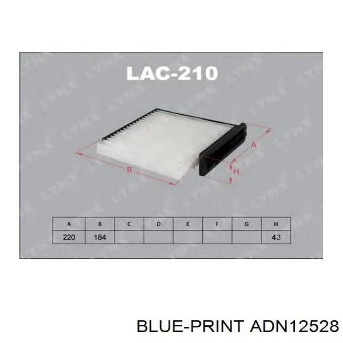 ADN12528 Blue Print filtro habitáculo
