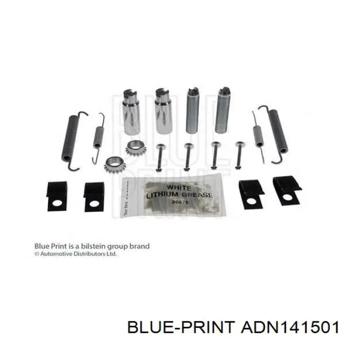 ADN141501 Blue Print kit de montaje, zapatas de freno traseras