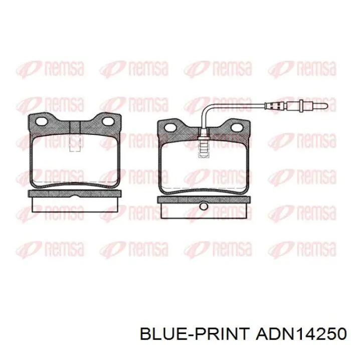 ADN14250 Blue Print pastillas de freno delanteras