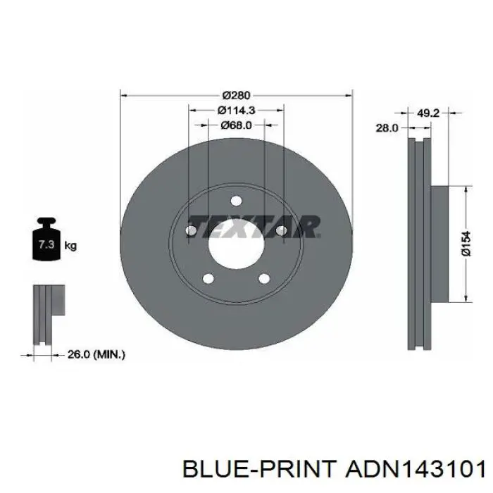 Comprar BDS1237 Jurid/Bendix Freno de disco delantero