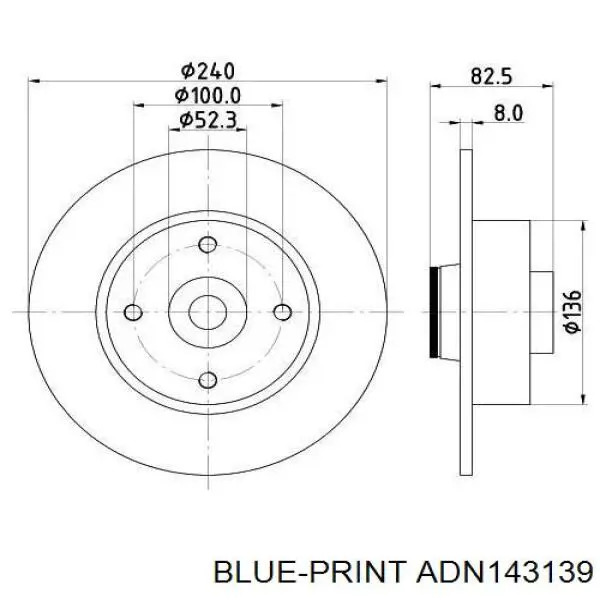Disco de freno trasero Alfa Romeo 33 905