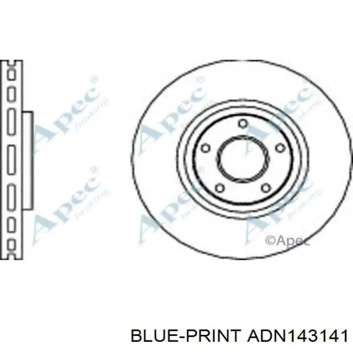Disco de freno delantero Japan Parts DI165C