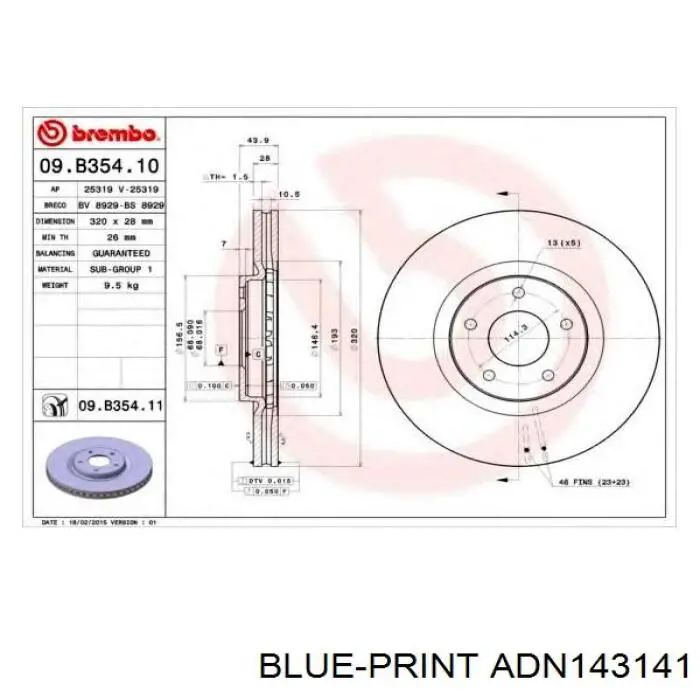 Disco de freno DI165C Japan Parts