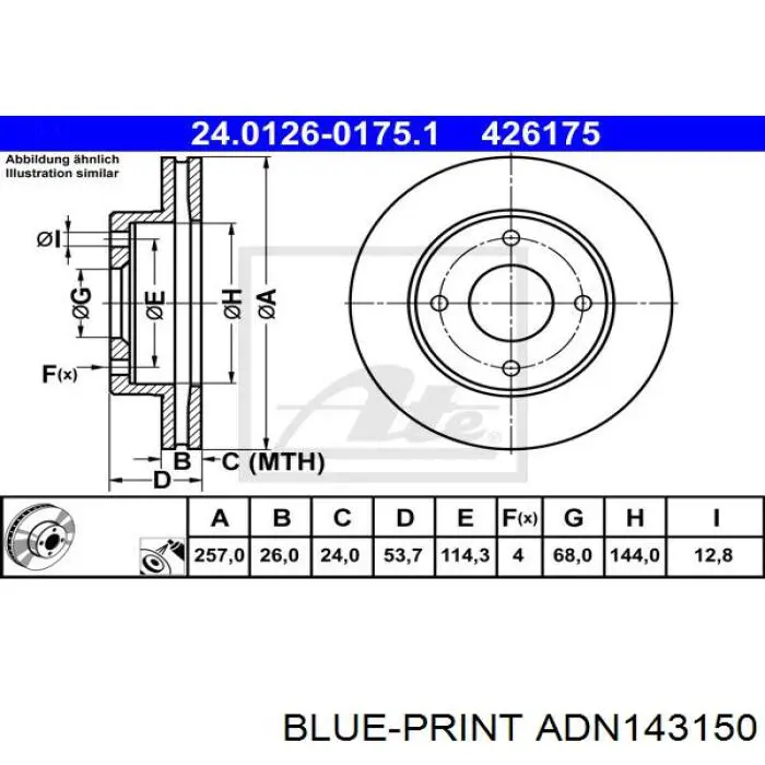 Comprar DI160C Japan Parts Freno de disco delantero