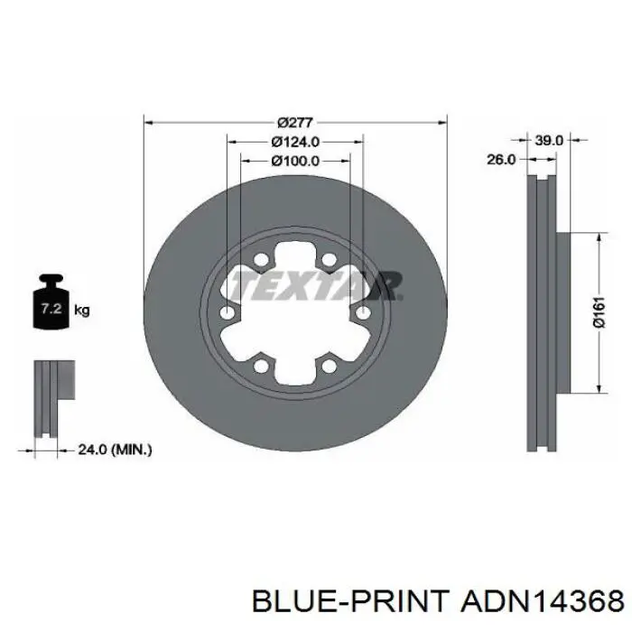 Disco de freno 402060F001 Nissan/Infiniti