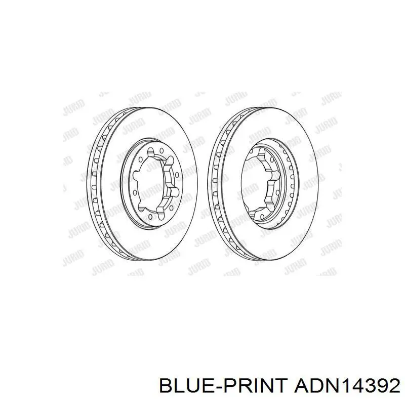 Disco de freno delantero Blue Print ADN14392