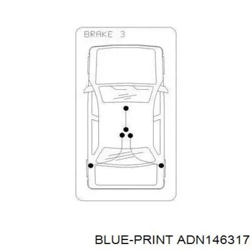 ADN146317 Blue Print cable de freno de mano trasero izquierdo