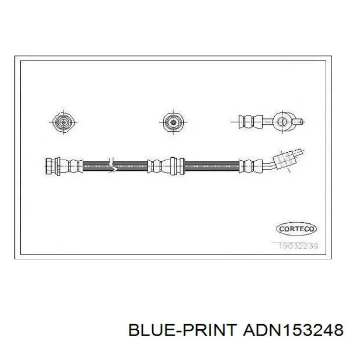ADN153248 Blue Print latiguillos de freno delantero izquierdo