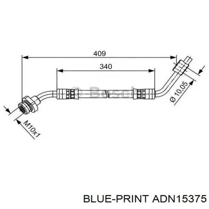ADN15375 Blue Print latiguillos de freno delantero izquierdo