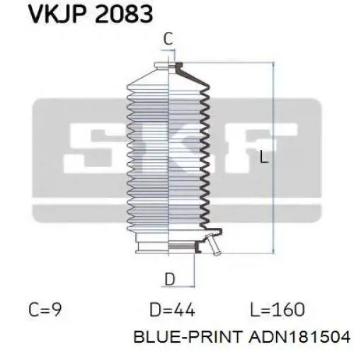 ADN181504 Blue Print fuelle dirección