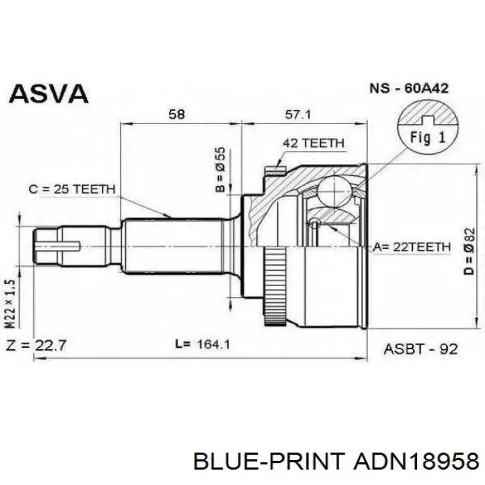 BB4847 Posterparts junta homocinética exterior delantera