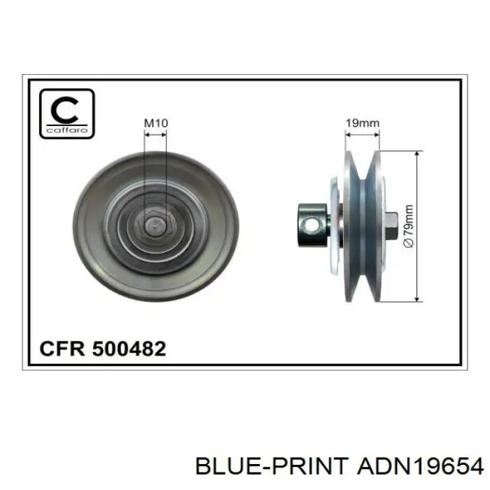Comprar ADN19654 Blue Print Polea inversión/guía, correa poli V