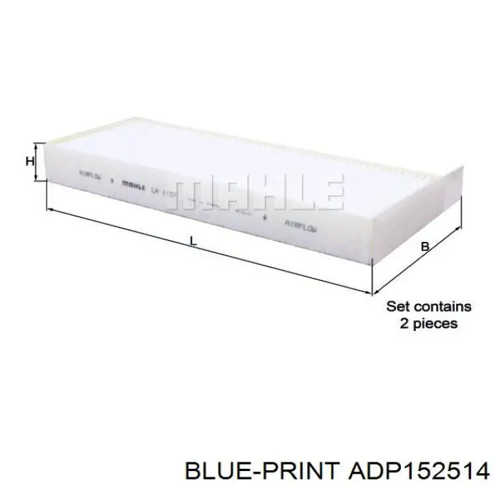 Filtro de habitáculo BLUE PRINT ADP152514