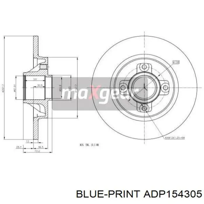 CD7735S Bremsi disco de freno trasero