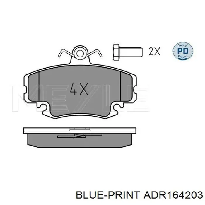 ADR164203 Blue Print pastillas de freno delanteras