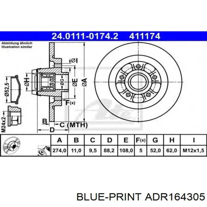 Comprar BDS1048 Jurid/Bendix Disco de freno trasero