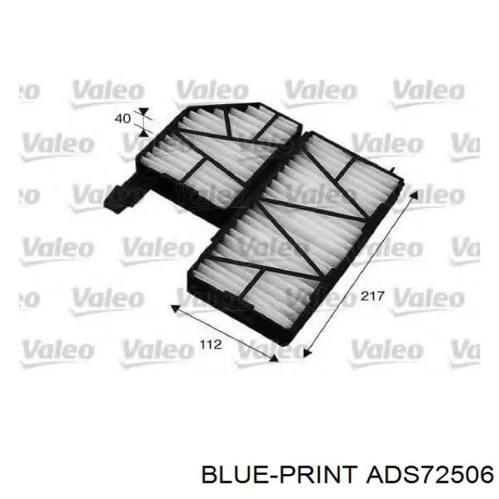 Comprar ADS72506 Blue Print Filtro de aire del habitáculo