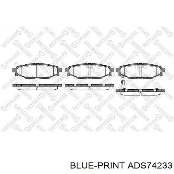 Pastillas de freno traseras ADS74233 Blue Print