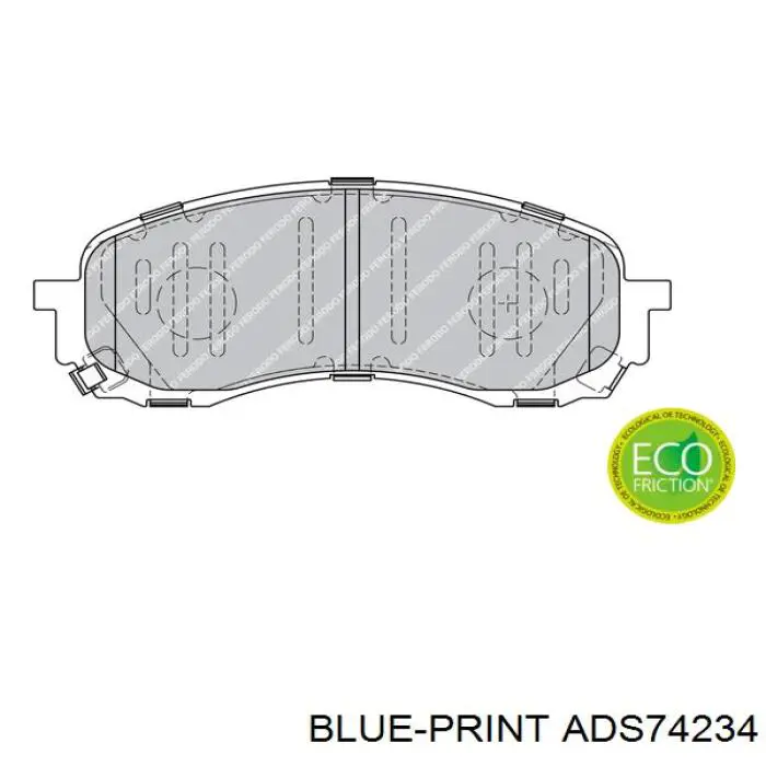 ADS74234 Blue Print pastillas de freno delanteras