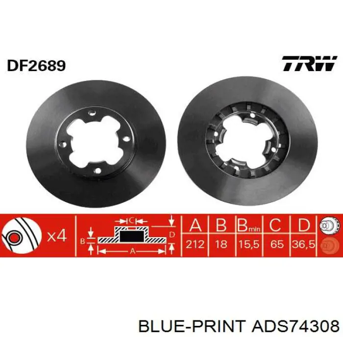 Comprar 26300AE091 Subaru Freno de disco delantero