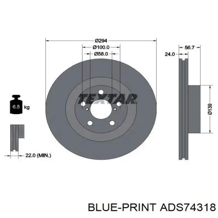Freno de disco delantero Subaru Impreza 1 GC