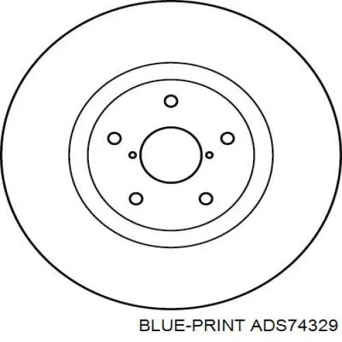 Disco de freno ADS74329 Blue Print