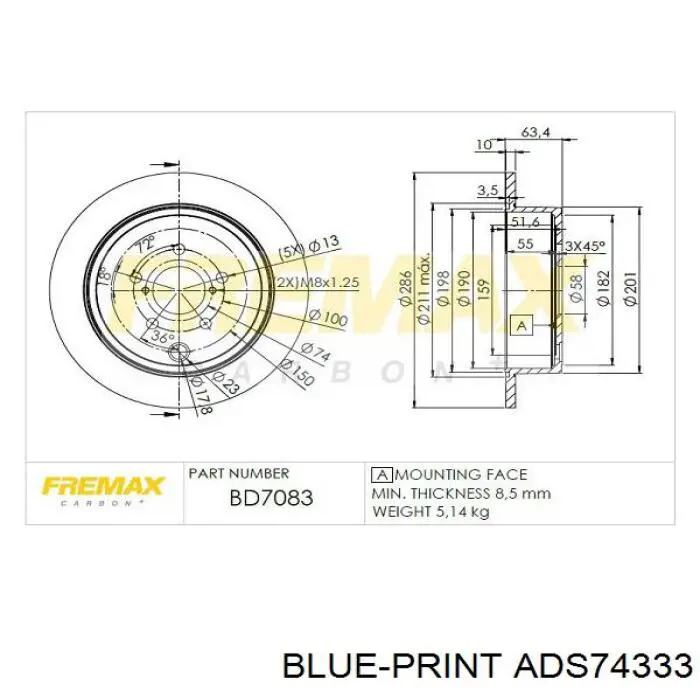 Comprar 26700VA000 Subaru Disco de freno trasero