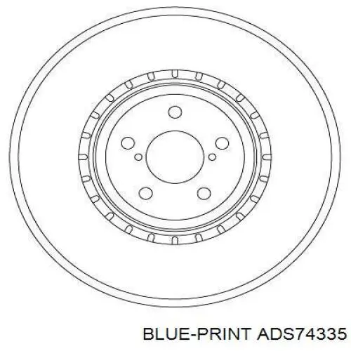 ADS74335 Blue Print disco de freno delantero