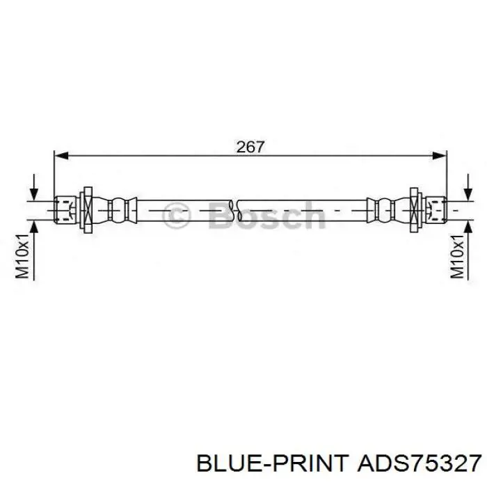 ADS75327 Blue Print latiguillos de freno delantero izquierdo