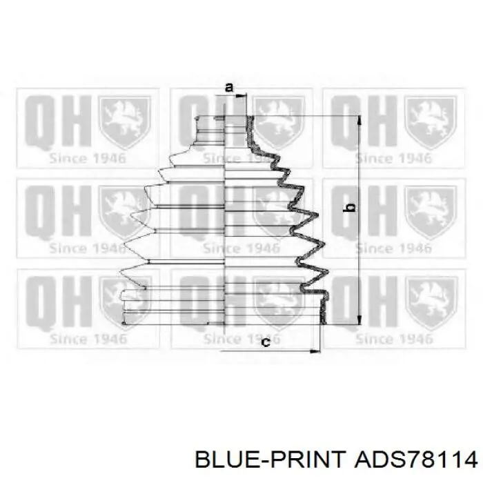 ADS78114 Blue Print fuelle, árbol de transmisión delantero exterior