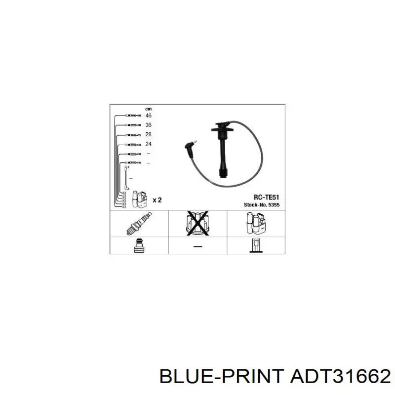 ADT31662 Blue Print juego de cables de encendido