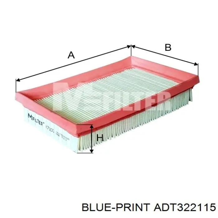 Filtro de aire 177010T140 Toyota