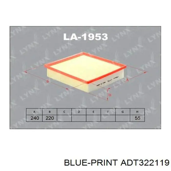 Comprar ADT322119 Blue Print Filtro de aire