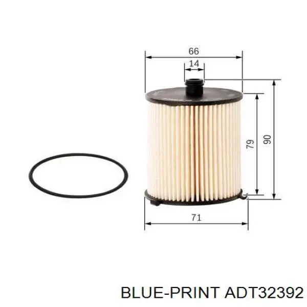 Filtro de combustible ADT32392 Blue Print