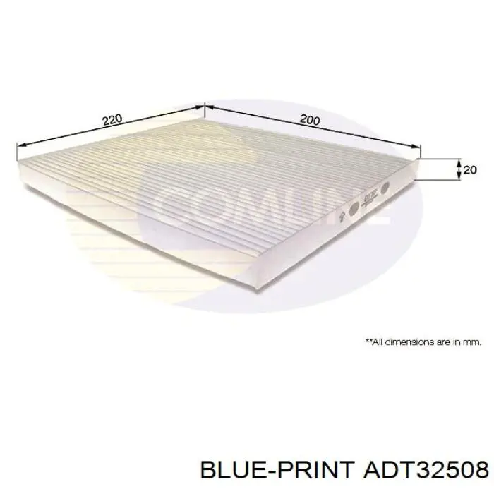 Comprar ADT32508 Blue Print Filtro de aire del habitáculo